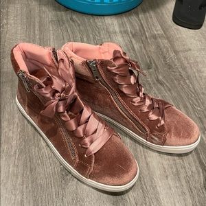 Madden Girl Dusty Rose Pink Suede Sneakers